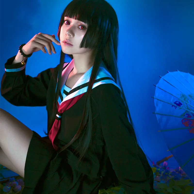 Костюм для косплея аниме Hell Girl рубашка и юбка школьницы костюм матроска школьная