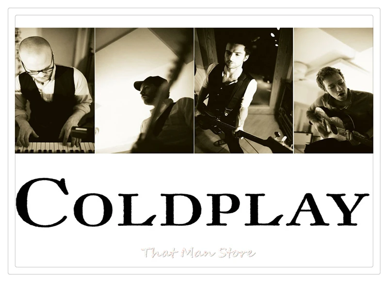 Coldplay рок постер музыкальной группы четкое изображение наклейки на стену украшение дома хорошее качество печатает белая крафт-бумага 42x30 см