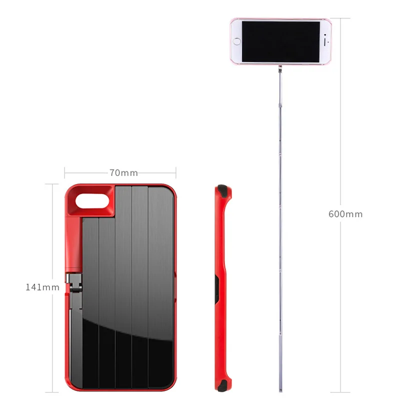 showkoo 2018 New sale for iPhone 7/8 and 7/8plus phone case 3 in 1 feature with selfie stick holder bluetooth |