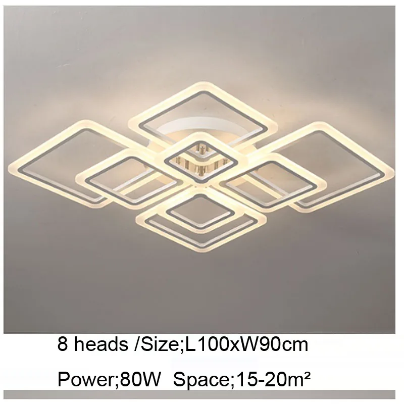 Современный дизайн квадратное кольцо люстра освещение современный светодиодный