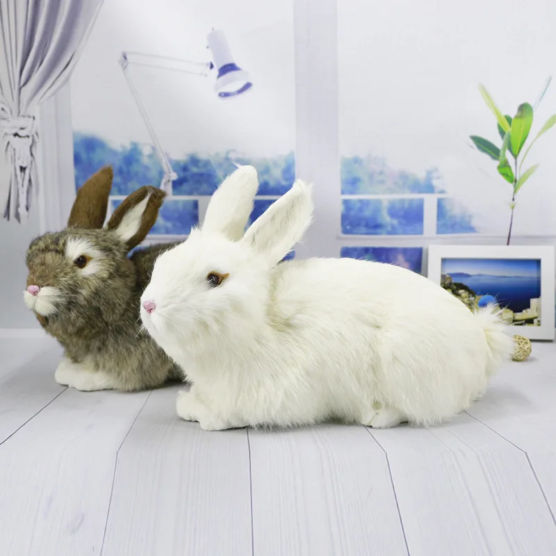 Реалистичные большие куклы-кролики реалистичные белые желтые коричневые серые