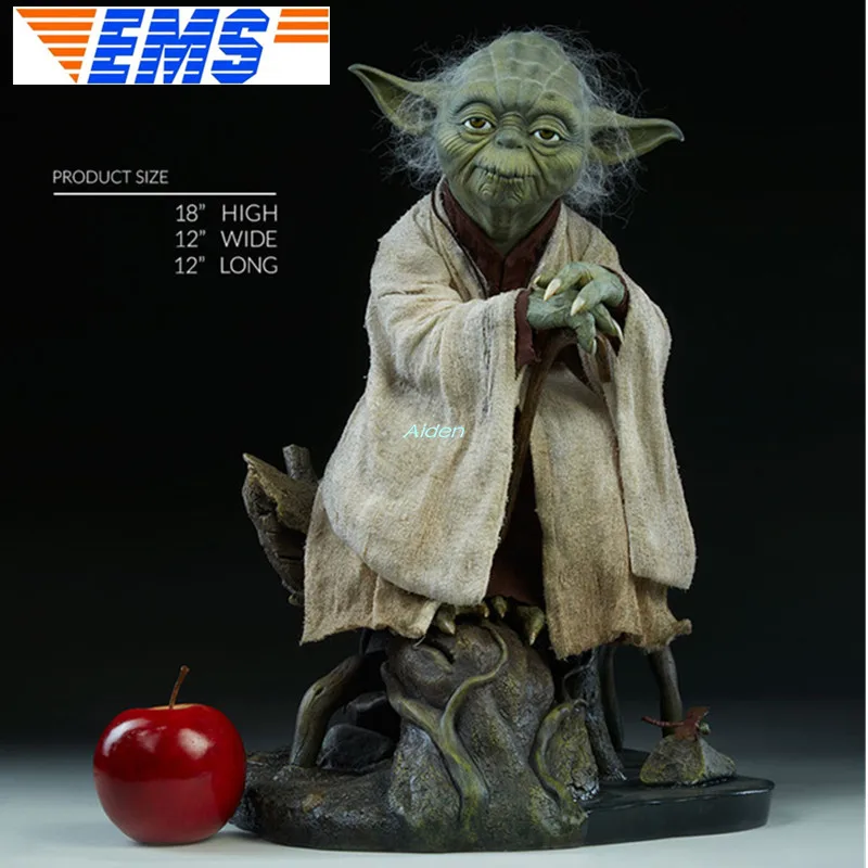 Белый 1" Мастер Йода статуя джедая мастер бюст Люк Скайуокер полноразмерный портрет PF Dagobah Йога GK фигурка игрушка коробка 46 см B1097 - Цвет: Белый