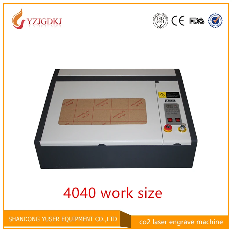 

Free shipping 4040 laser engraving cuting machine for wood plate/ wood board 50W Laser power rubber stamp