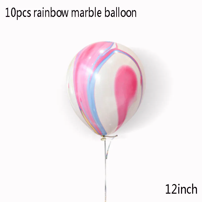 10pcs rainbow marble 150 см розовая маленькая лошадка, фольгированные воздушные шары-единороги, животные, Гелиевый шар, единорог, с днем рождения, украшения, принадлежности, детские игрушки - Цвет: 10pcs rainbow marble