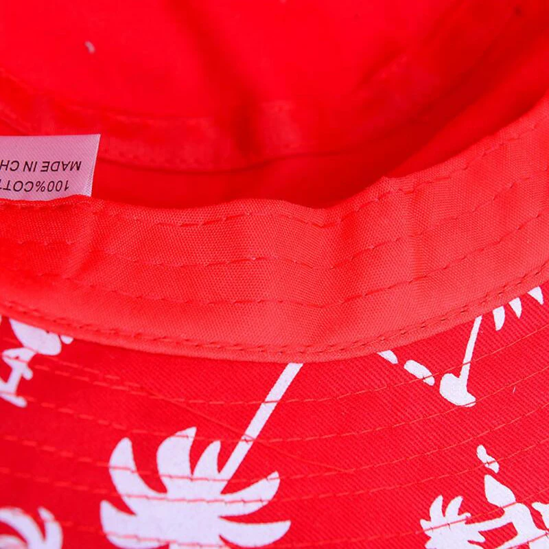 

Korean Summer Sun Hats for Adult Causla Unisex Outdoor Flat Caps Cotton Print Dome Bucket hat