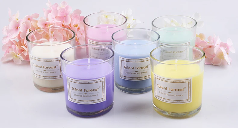 Стеклянная ароматическая свеча для ароматерапии романтическая свеча|Свечи| |