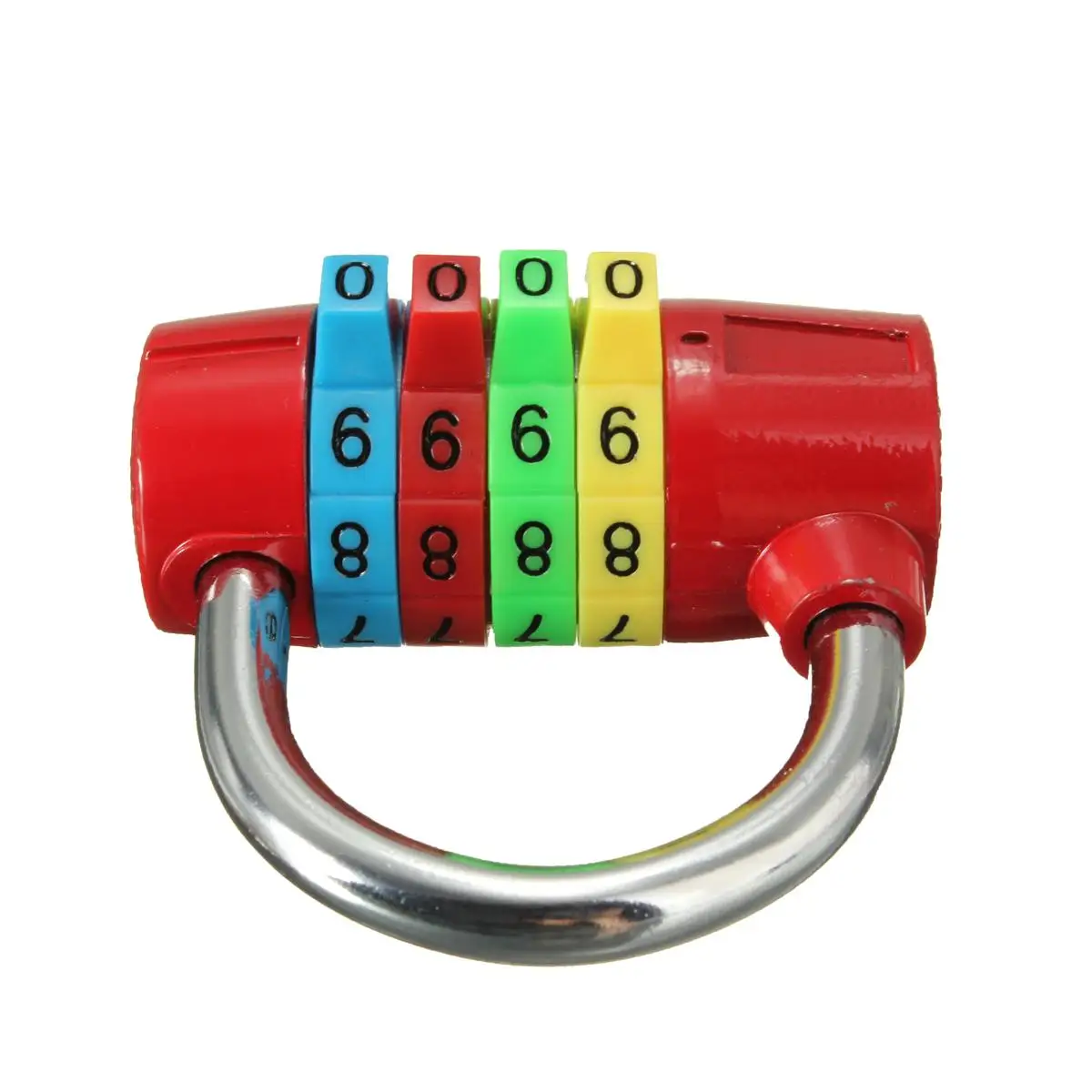 4 цвета Resettab 4 цифры код пароль Комбинация замок безопасности замок Пароль замок для тренажерного зала - Цвет: red