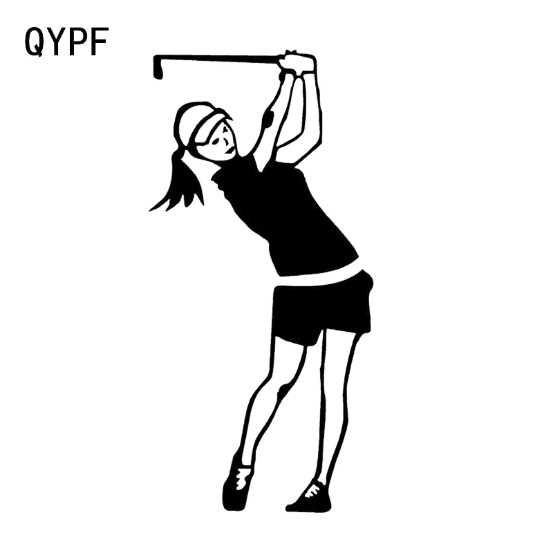 QYPF 7 2*14 9 см интересный спорт женщина Гольф качающийся Декор виниловая