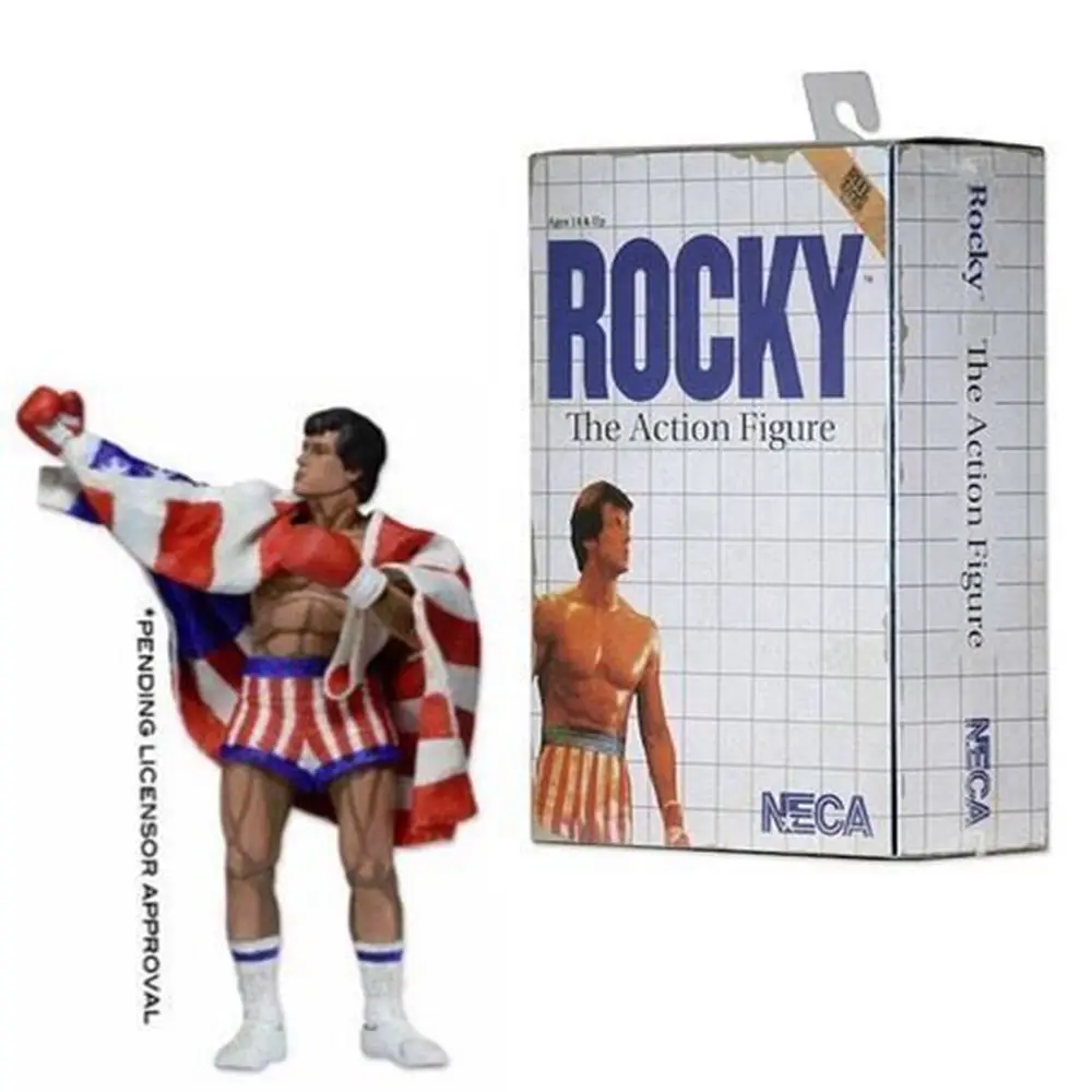 Детские коллекции 7 дюймов Rocky Sylvester Stallone классические видеоигры внешний вид 1987 фигурка модель с коробкой