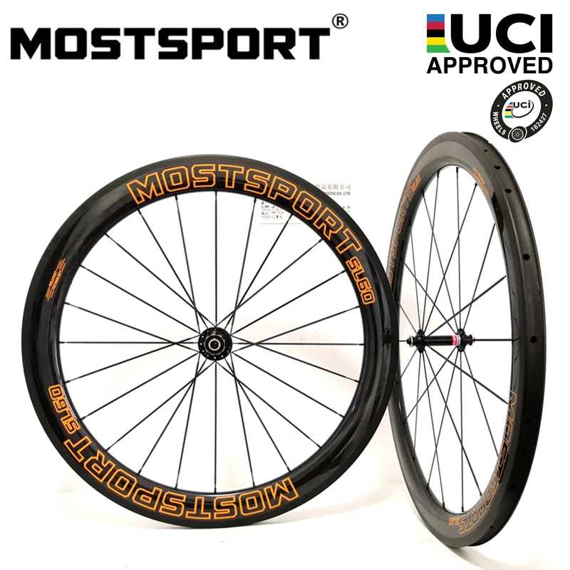 700C Road Clincher Carbon Wheels Front 50mm/Rear 60mm с Novatec A291-F482 HUB Pillar 1432 спицевой диммированный тормоз |