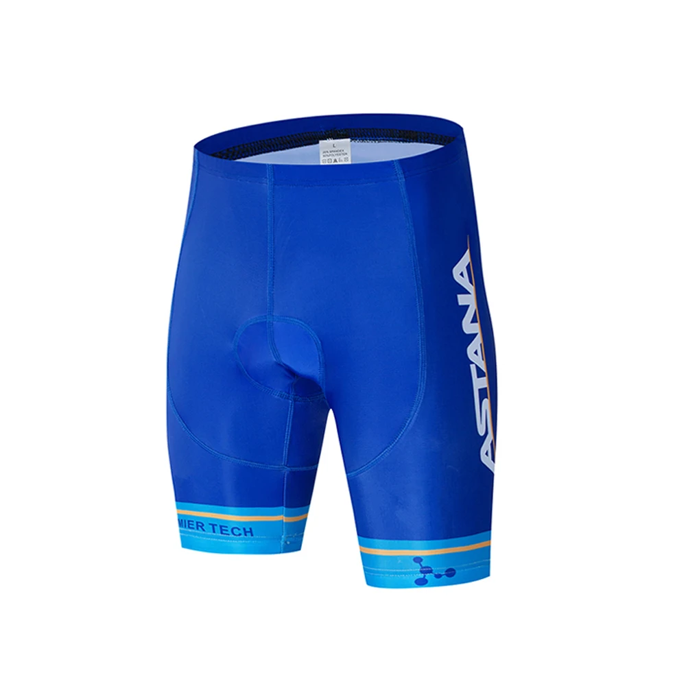 shorts Новая профессиональная команда Астана одежда для велоспорта нагрудник шорты Быстросохнущий велосипед для мужчин одежда профессиональная команда Велоспорт 9D Pad велосипедные шорты mtb - Цвет: shorts