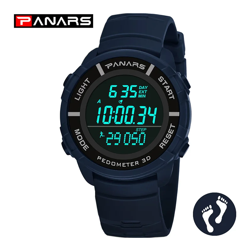 Blue PANARS мужские военные электронные часы мужские альпинистские цифровые наручные часы с расчетом темпа водонепроницаемые G стильные ударные часы - Цвет: Blue