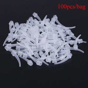 100 шт.упак. одноразовая силиконовая резиновая смесительная головка стоматологические инструменты материалы стоматологические впечатления смесительные насадки