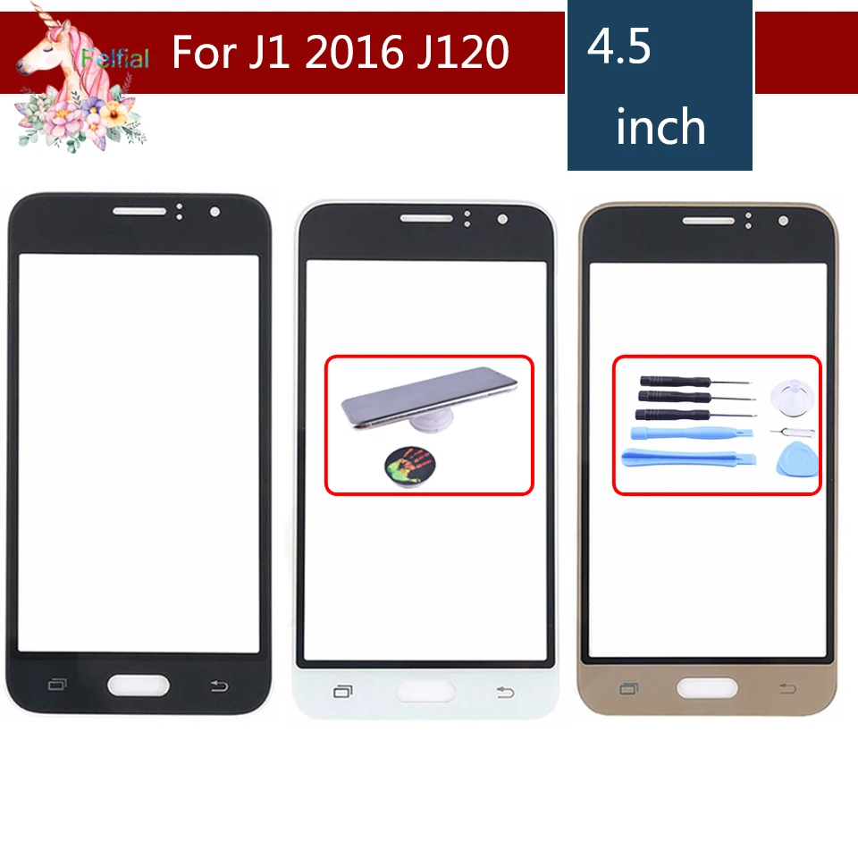 10 шт./лот для Samsung Galaxy J1 2016 J120 J120F J120DS J120M J120H SM-J120F Внешний стеклянный объектив, сменная панель сенсорного экрана 10 шт./лот для Samsung Galaxy J1 2016 J120 J120F J120DS J120M J120H SM-J120F Внешний стеклянный объектив, сменная панель сенсорного экрана