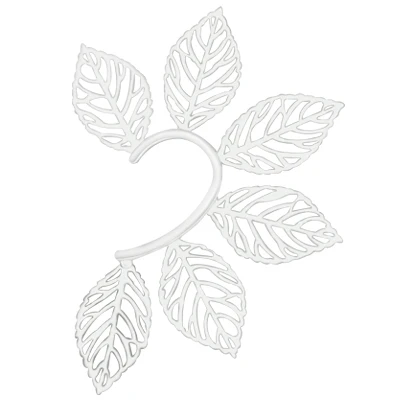 Silver E0022G Богемные цветные Серьги-клипсы с перьями, Женские аксессуары, милые золотые длинные серьги-манжеты с кисточками, модные ювелирные изделия, подарки - Окраска металла: Silver E0022G