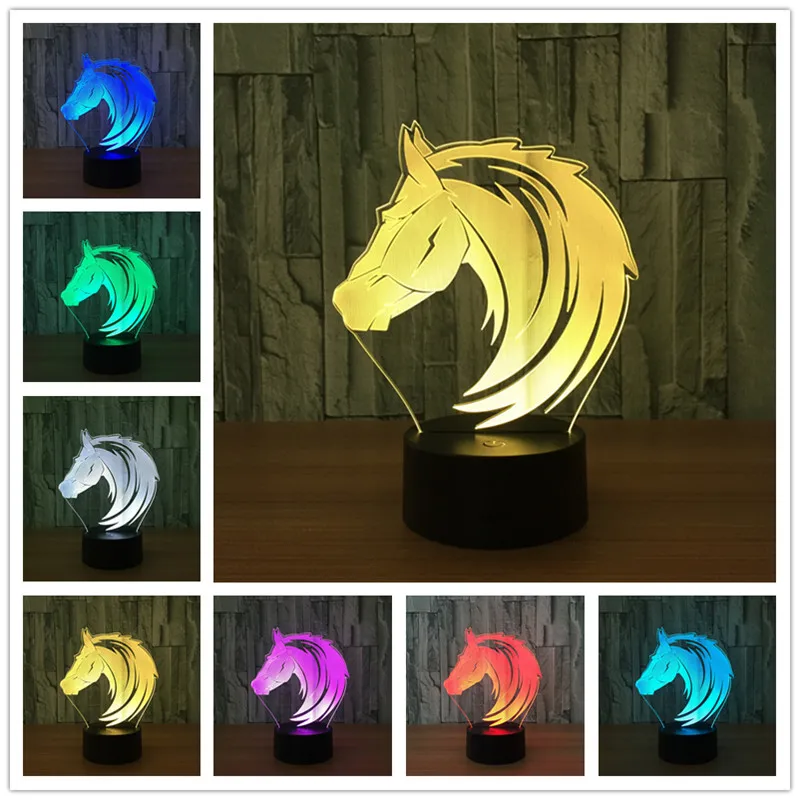 3D лошадь лампа внешний аккумулятор Led Usb 3d ночник Powerbank лампы Luminaria De Mesa Lampe|3d lamp|night