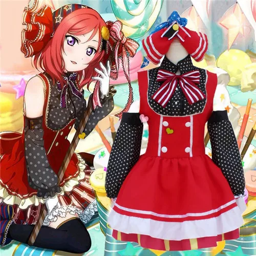 Японского аниме любовь жить Тодзио/Umi/Eli/Hanayo/Нико/Рин конфеты горничной форма платье принцессы Лолиты косплэй костюм