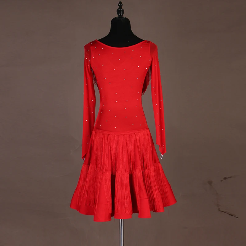 Платье CACARE для латиноамериканских танцев женское платье с бахромой и сетчатым