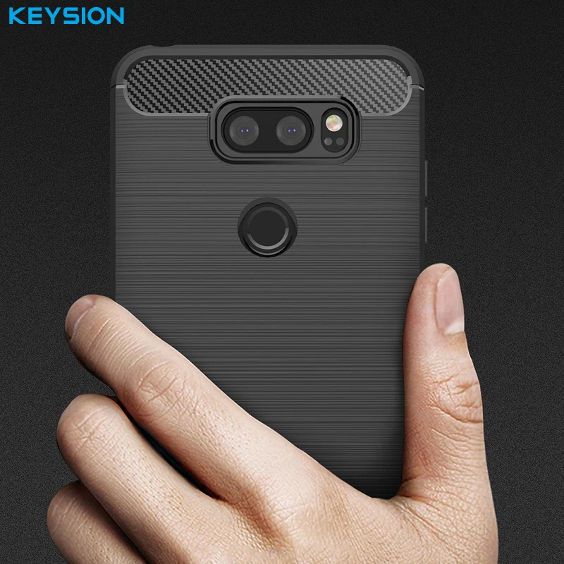 Keysion Телефон Случае Для LG G6 Углеродного Волокна Матовый Волочения Проволоки