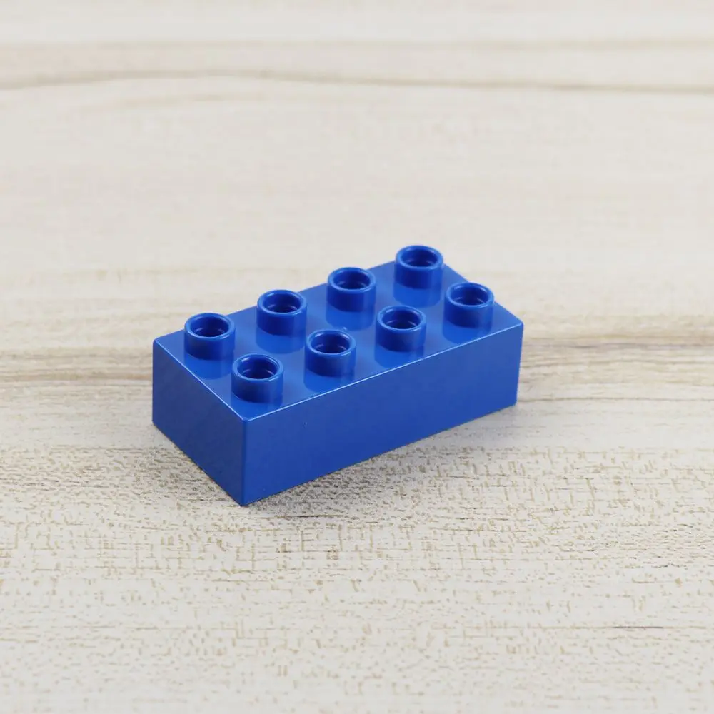 Dark Blue 30 шт./лот объемный Duplo Кирпич 2x4 крупные частицы креативный строительный блок DIY строительные игрушки для детей совместимый с лего - Цвет: Dark Blue