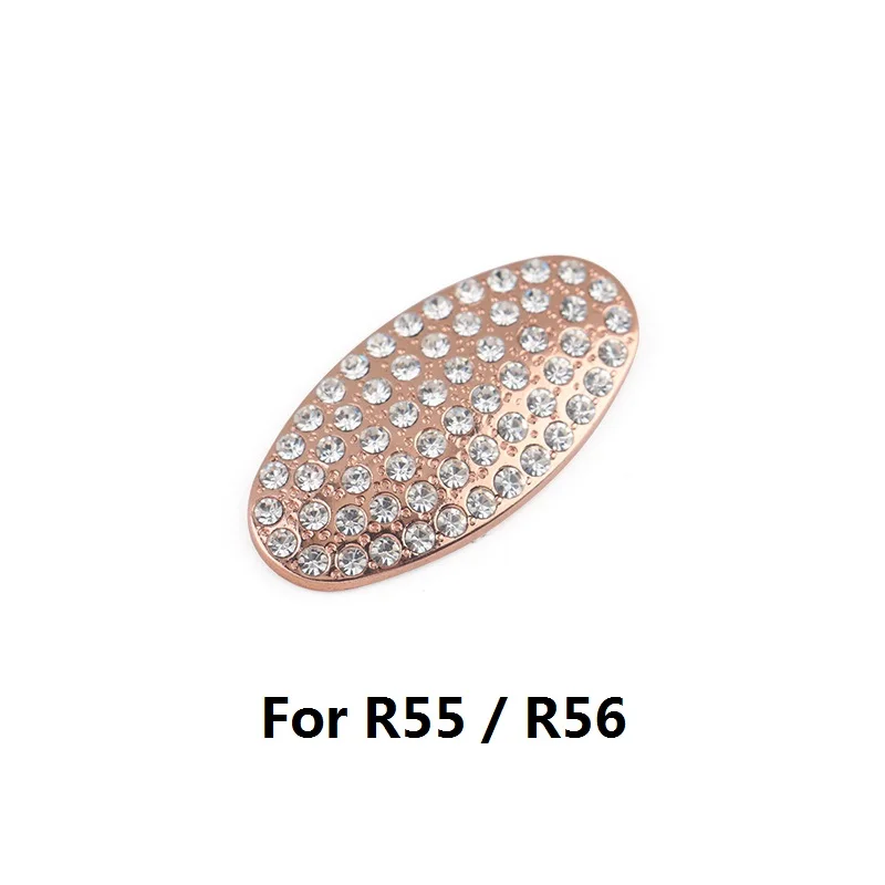 For R55 R56 Gold Автомобильный пассажирский бардачок, ручка, кнопка, кристаллы, наклейка, коробка для хранения, застежка, ручная наклейка для Mini Cooper F54 F60 F55 F56 R55 R56 - Название цвета: For R55 R56 Gold