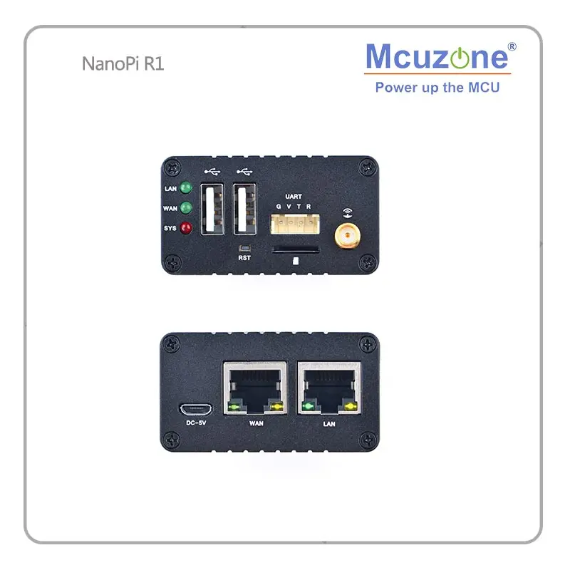 FriendlyELEC NanoPi R1 Allwinner H3 Гбит/с Ethernet встроенный Wifi Bluetooth OpenWRT cortex-A7 ETHERNET 8 ГБ eMMC