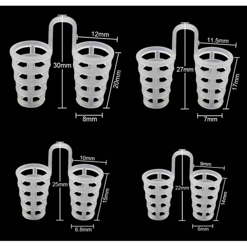 8 шт./кор. силиконовый зажим против храпа апноэ для носа анти-храп дыхательное