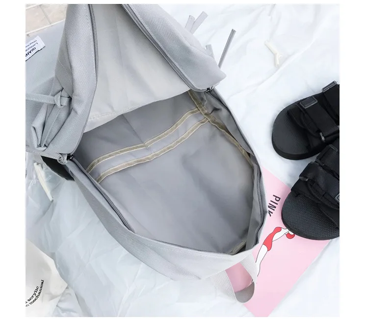 Школьный рюкзак для девочек-подростков Mochila Feminina, Большой Студенческий рюкзак, женская школьная сумка, серый Рюкзак, лето