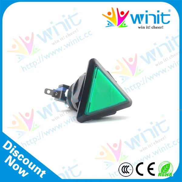 Треугольный кнопочный переключатель со светодиодной подсветкой и