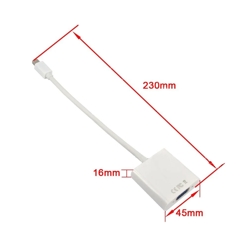 Порт дисплея Thunderbolt Mini DP VGA адаптер кабель для Apple MacBook Air Pro iMac Mac Прямая