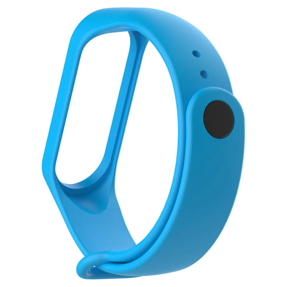 Sky blue Силиконовый ремешок для часов с hd-пленкой для защиты экрана для Xiaomi Mi браслет miband 4 сменный Браслет для часов - Цвет ремешка: Sky blue
