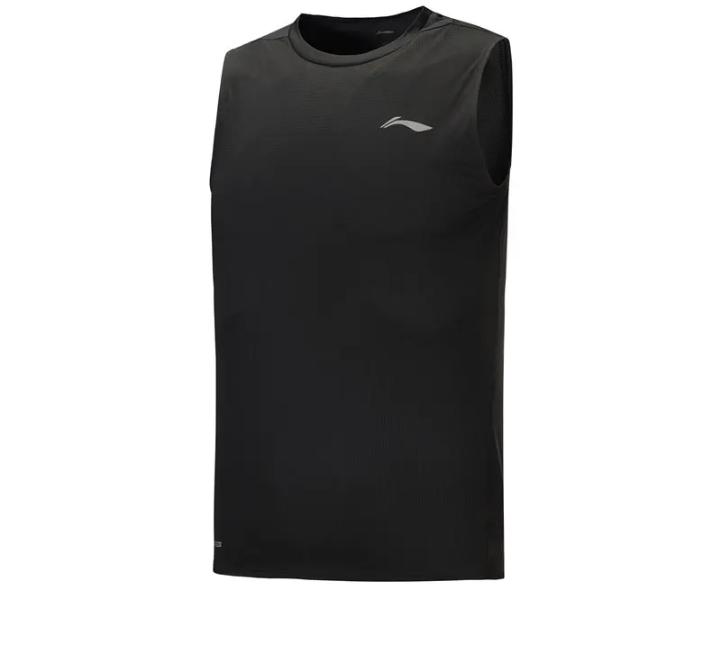 Li-Ning мужская тренировочная воздушная майка Slim Fit без рукавов Футболка на день заморозка холодный подкладка дышащие спортивные топы AVSP017 MBJ126