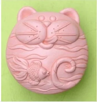 Кот и рыба Craft Книги по искусству силиконовые Мыло плесень Ремесло формы DIY ручной