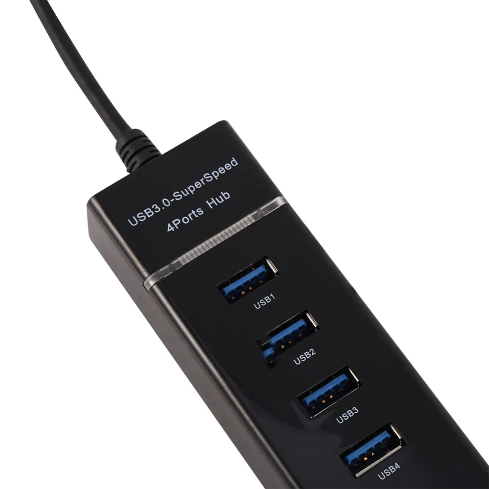 4 портовый концентратор USB 3 0 с зарядкой питания и переключателем разветвитель