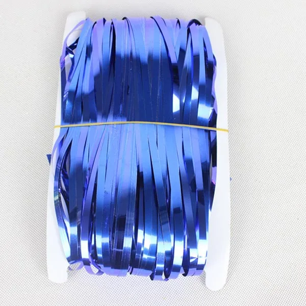 1x2m Metal Foil Shiny rain curtain Wedding background wall decoration Sequin backdrop Birthday Party Foil Fringe Tinsel Curtain - Цвет: Blue