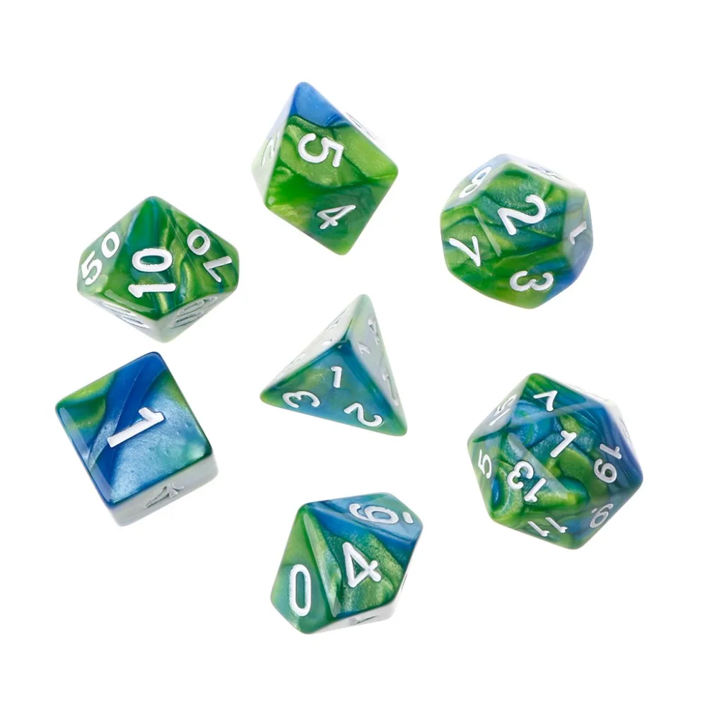 7 шт./компл. акриловые многогранные кости для настольных игр TRPG Dungeons And Dragons | Спорт
