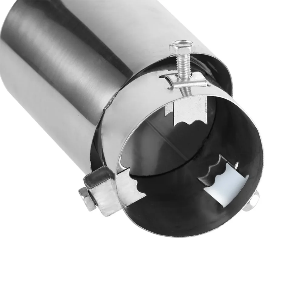1 шт. Универсальный задний круглый хром Нержавеющая сталь Авто глушитель