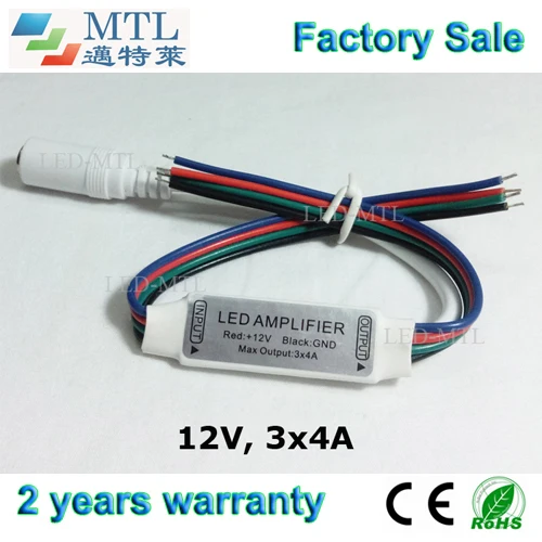 

Мини rgb-усилитель сигнала репитер 12 В 3 * 4A LED с DC штепсельной вилкой, 50 шт./лот, для 3528/5050 RGB полосы, оптовая продажа с фабрики