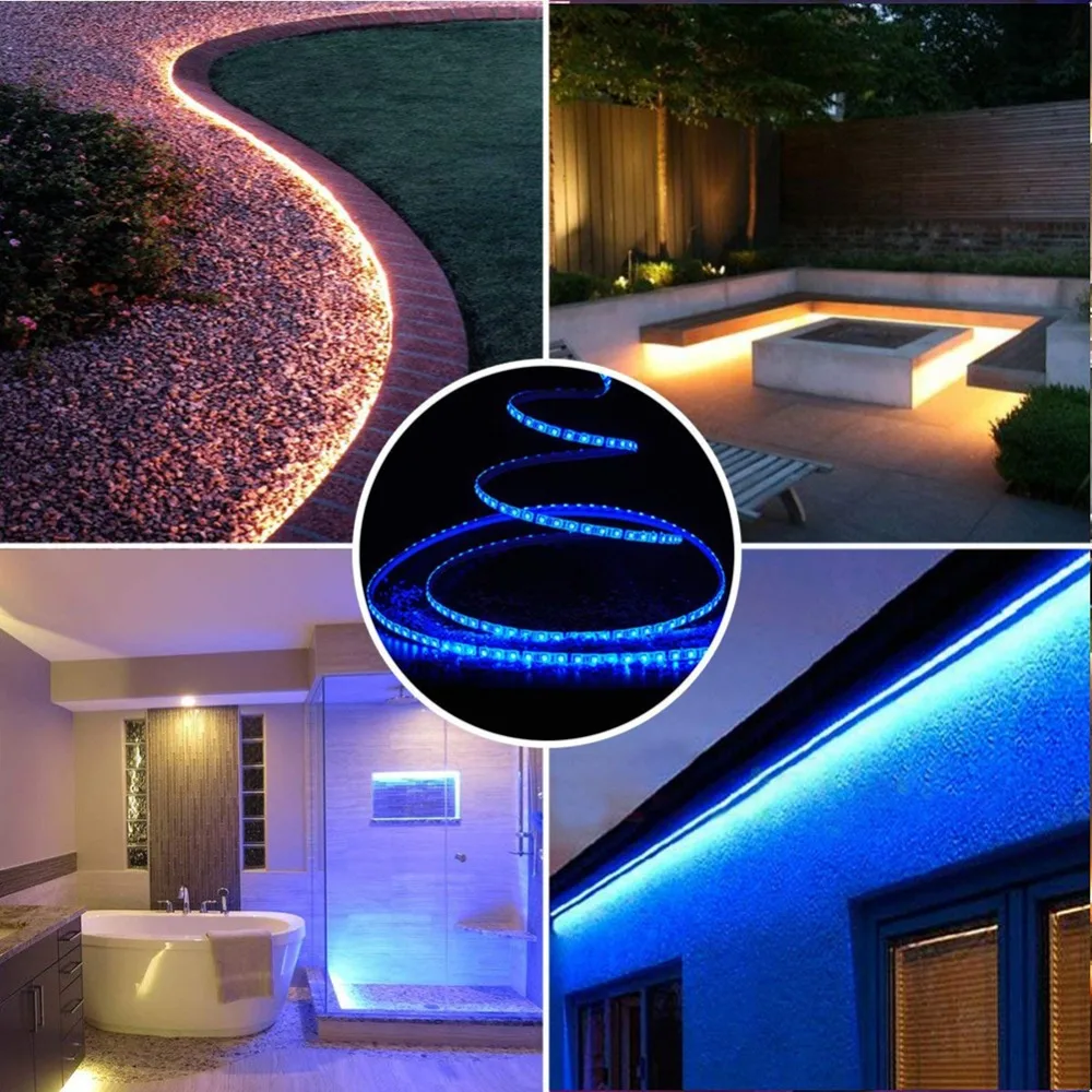 Светодиодная лента 12 В RGB теплый/холодный белый цвет 5 м водонепроницаемая 50SMD 300
