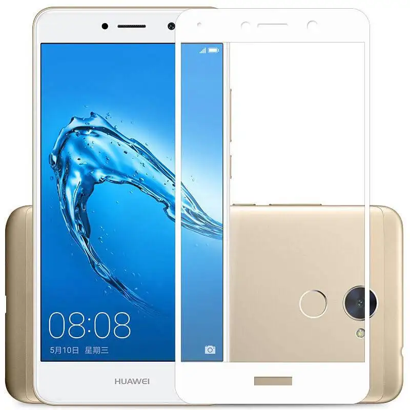 Защитное стекло для экрана Huawei Y7 закаленное с полным покрытием защита TRT LX1 детей