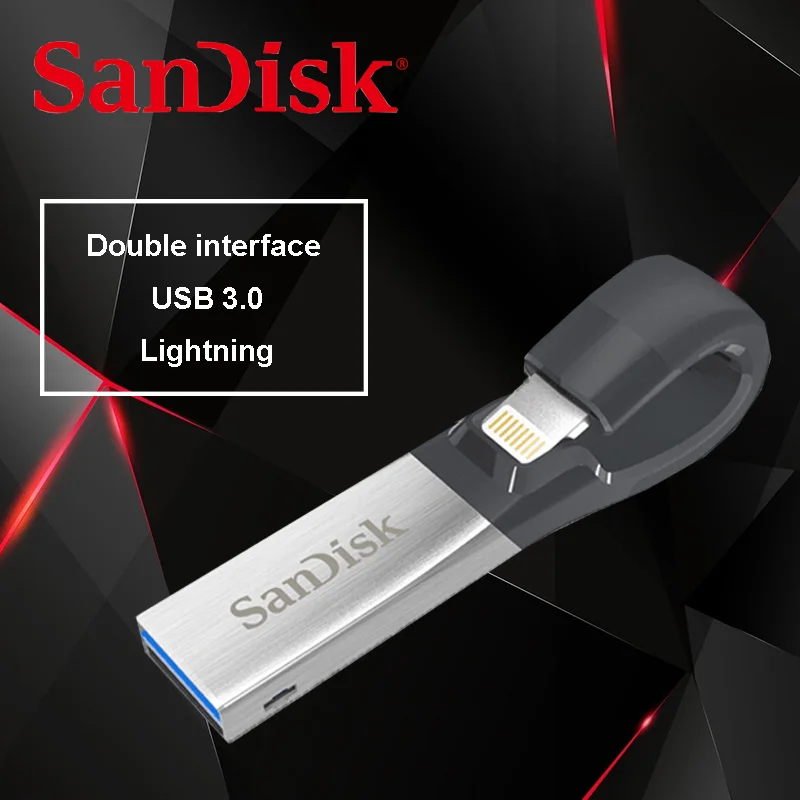 SanDisk SDIX30N флэш накопитель USB OTG 64 ГБ 3 0 г Stick двойной интерфейс для iPhone iPad iPod APPLE MFi|usb