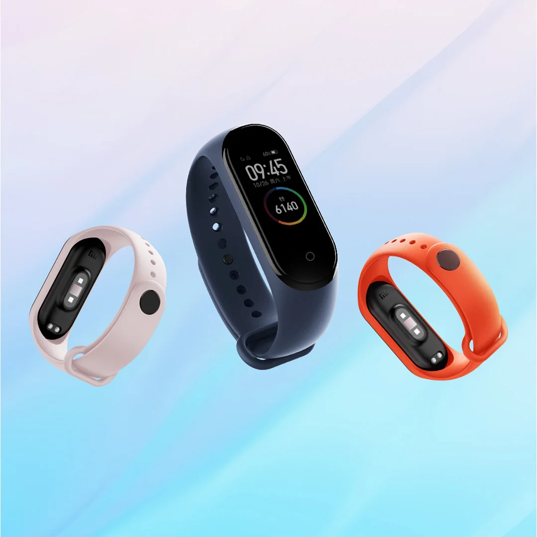 Оригинальный цветной силиконовый ремешок для Mi Band 4 5 браслет Сменные аксессуары