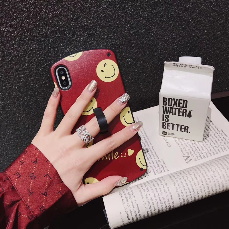 Силиконовый чехол с улыбающимся лицом для iphone X XS MAX XR скрытый чехол-подставка 6 7