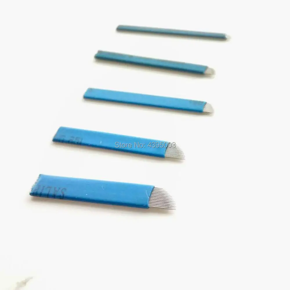 50pieces 0.20mm Fine Flex Laminas Tebori Permanent Makeup Eyebrow Microblading Needle 7/9/12/14/16/18CF Blades | Красота и здоровье