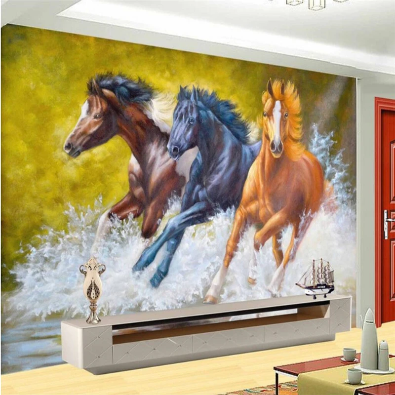 Фотообои любого размера по индивидуальному заказу фото трех Pentium Horse ручная