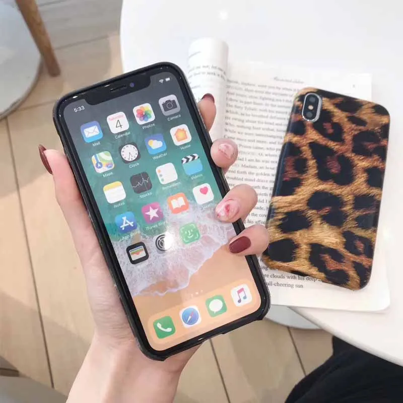 JIBAN мода люкс Леопардовый Для iphone xsmax XR X XS для 6 6s 6plus плюс 7 plus 8 задняя крышка мягкий