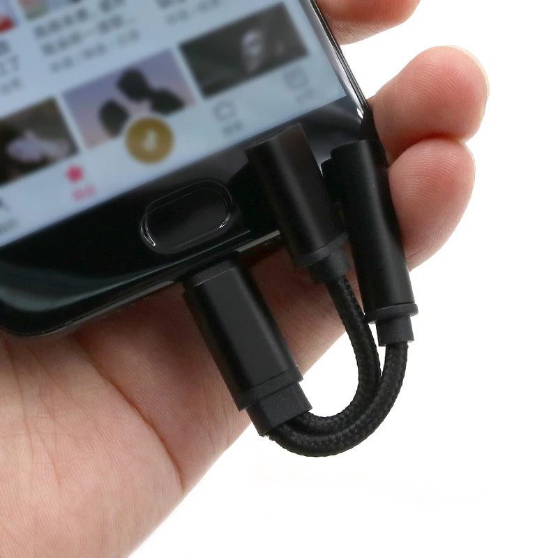 Кабель адаптер для наушников со штекером USB Type C и разъемом 3 5 мм AUX аудио Xiaomi Mi 6 6x