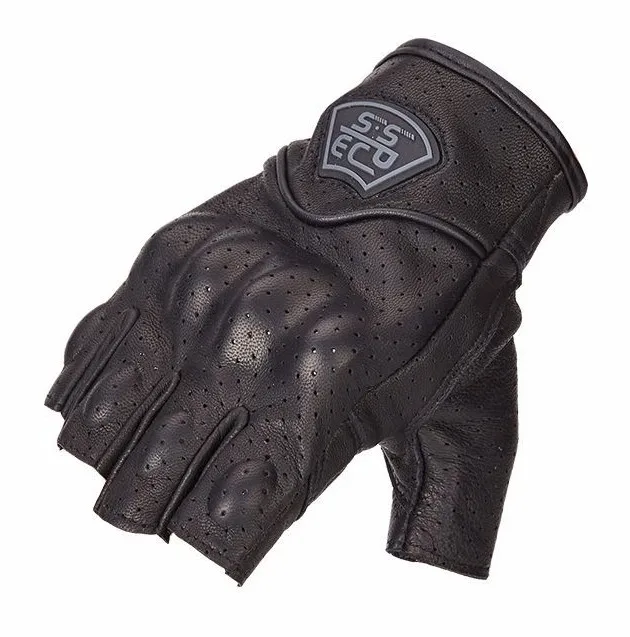 

New half finger motorcycle leather gloves bicycle gloves retro men's motorbike scooter glove boxing gloves