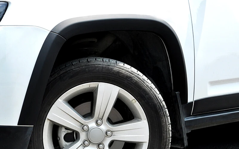 2011- для Jeep Compass авто аксессуары черный внешний крыло вспышки гибкий автомобильный комплект кузова колеса арки крышка 10 шт