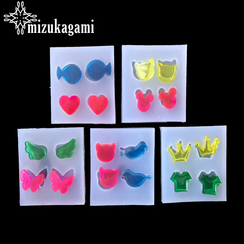 

1pcs UV Resin Jewelry Liquid Silicone Mold Cartoon Animals/Heart Resin Charms Pendant Molds For DIY Intersperse Decorate Making